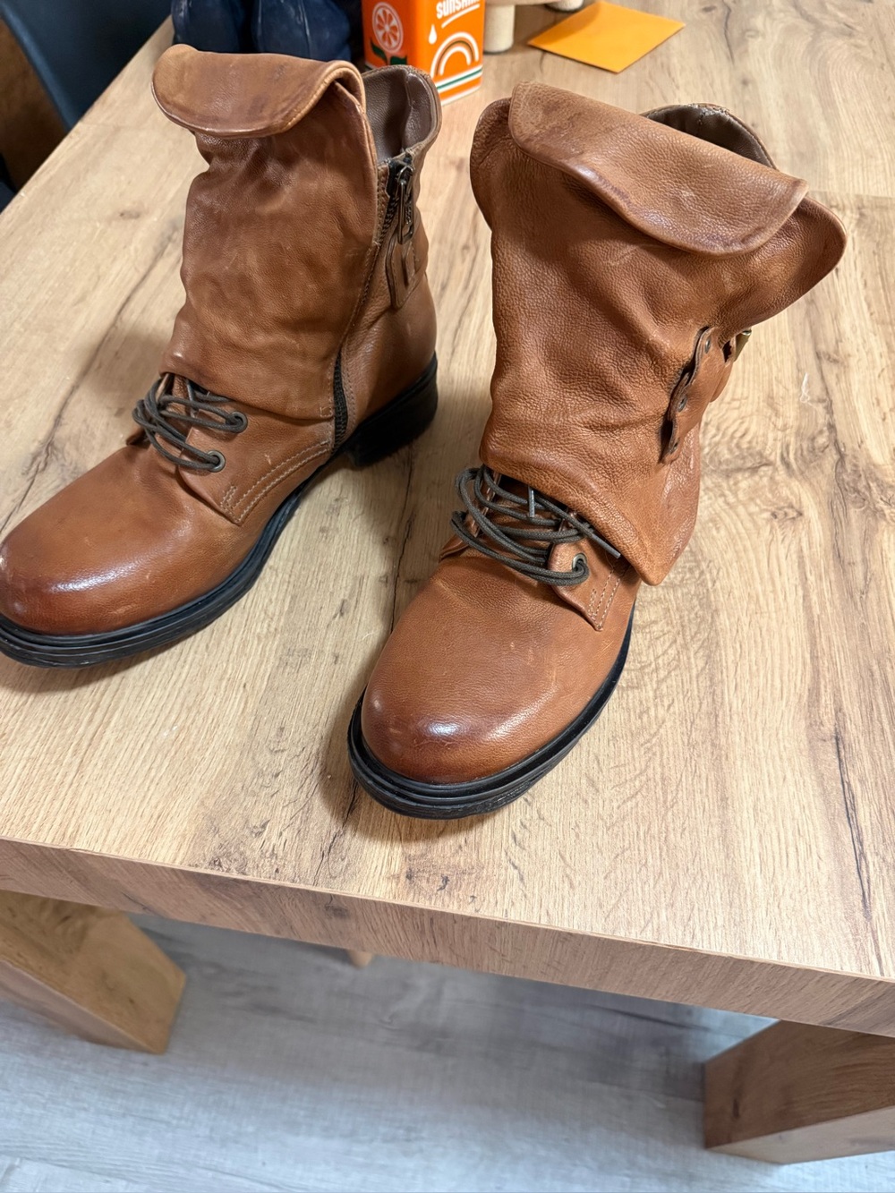 A.S.98 Women’s Simon Boots in Cognac. Like New size 41